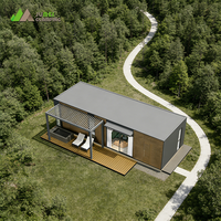 Nouvelle maison modulaire de luxe en conteneur de 40 pieds à vendre, maison miniature de glamping en plein air