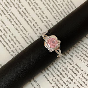 Charme en argent sterling S925, fabrication de bijoux de mode, zircon classique, personnalité minimaliste, bague en lave, vente en gros pour bijoux pour femmes - Product Image 4