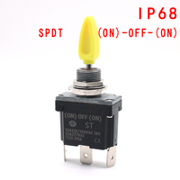 Interrupteur à bascule SPST DPST 15A 250VAC On-off/on-on/on-off-on 3 positions 6 broches, interrupteur momentané DPDT en bakélite, instruments IP68
