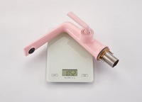 Robinet de lavabo intelligent chaud et froid de luxe en laiton de conception européenne de couleur rose, mitigeur de lavabo de salle de bain