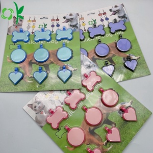 Hot bán 9 miếng trong 1 bộ hình dạng khác nhau cá nhân Silicone Dog ID thẻ tên biểu tượng tùy chỉnh Pet tag - Product Image 4