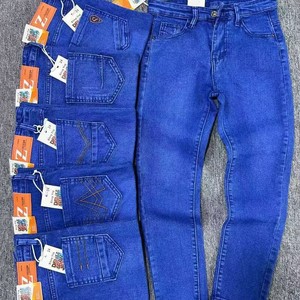 <span class=keywords><strong>Jeans</strong></span> per Bambini Modello NMR006 da 5,8 Dollari, Taglie 22-30, Età 3-15 Anni, Tinta Unita, Vita Elastica, Modello a Vita Alta per Ragazzi - Product Image 5