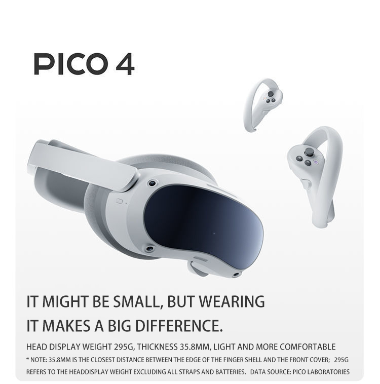 Pico4（8G+256G） Pico 4 Lightweight VR Headset with 4K+ Resolution, 256GB/8GB