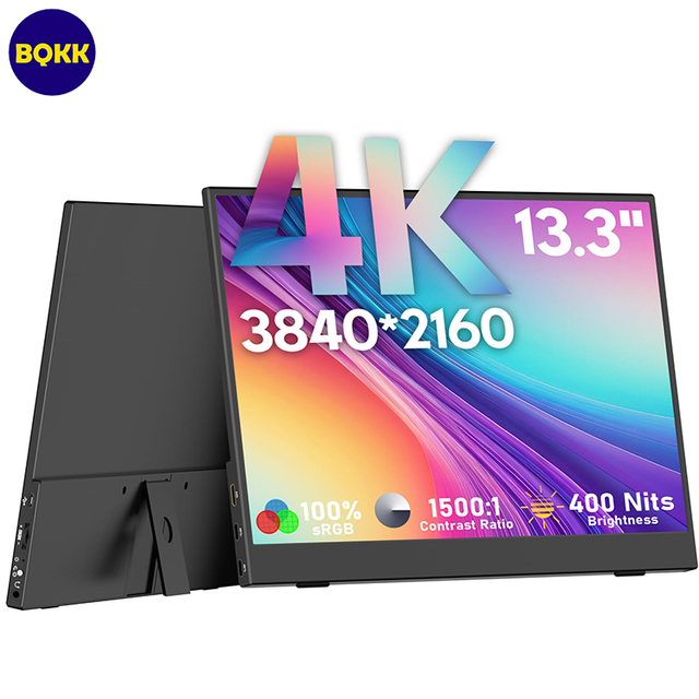 Factory 13.3 Inch LCD LED Small Monitors 3840*2160P Gaming Monitor IPS Panel Screen USB Display 4K Portable Monitor for Phone