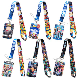 Estuche <span class=keywords><strong>para</strong></span> tarjeta de identificación de <span class=keywords><strong>ROBLOX</strong></span> estilo caricatura transfronterizo, material ABS, impresión por transferencia térmica, hebilla metálica, cordón <span class=keywords><strong>para</strong></span> teléfono móvil - Product Image 2