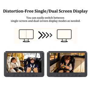 Caméra double AHD vision nocturne 7 pouces pour voiture, moniteur bébé, caméra de voiture pour siège arrière avec dessin animé - Product Image 4