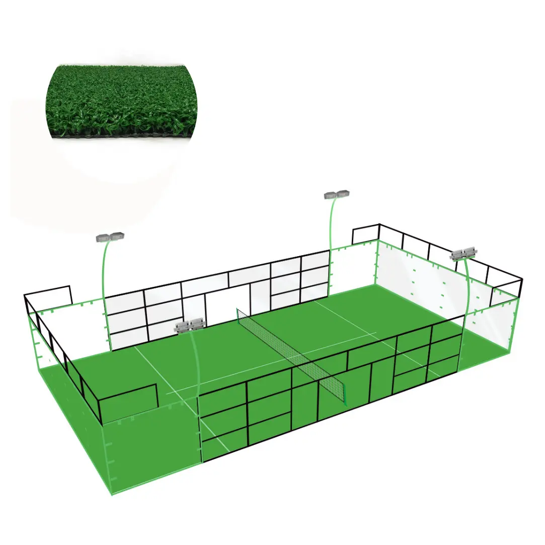 PP Plastic Turf Tennis High Quality Padel Court Padel Court Artificial Grass