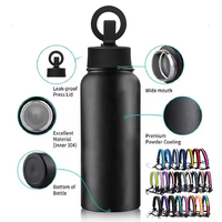 Bouteille d'eau sport isotherme en acier inoxydable 304 à double paroi avec support magnétique pour téléphone, directement de l'usine, compatible MagSafe