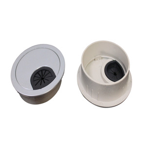 Couvercle de trou de câble rond en aluminium, 5060mm, détachable, anti-poussière, pour portes d'armoires, fil d'écouteurs, fil électrique - Product Image 2
