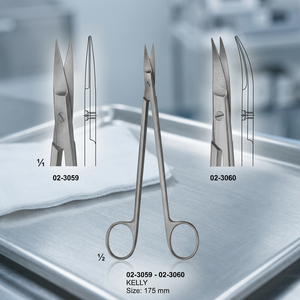 Tijeras Quirúrgicas Kelly de 175 mm, de Acero Inoxidable, Manuales, Reutilizables, para Cirugía General, Instrumento Médico con Certificación CE - Product Image 2