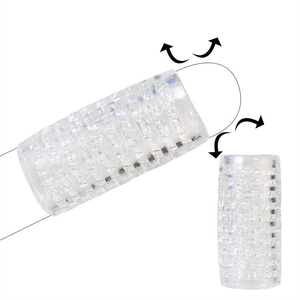 투명 남성 개인 마사지 재사용 TPE 자극기 슬리브 현실적인 질감 근육 이완을위한 친밀한 관리 섹스 토이 - Product Image 3