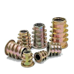Tuercas Preincrustadas de Aleación de Zinc para Muebles, Insertos de Rosca Métrica M4 M5 M6 M8 M10, 130 Piezas, Accionamiento por Enchufe, Rosca Derecha - Product Image 5