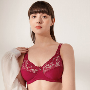 2024 Offre Spéciale qualité grande taille Push up respirant confortable dentelle florale <span class=keywords><strong>soutien</strong></span>-<span class=keywords><strong>gorge</strong></span> à armatures pour les femmes - Product Image 2