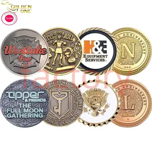 Phoenix custom Gold Singapore Copper Messi Press Moneda unica Logo Coins