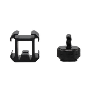 Cario Soporte Universal de Aluminio para Cámara con Cabezal Giratorio de Tres Puntas y Montura de Zapata Caliente, Accesorios Multifuncionales para Soporte de Flash - Product Image 3