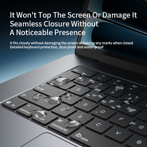 Film de <span class=keywords><strong>clavier</strong></span> réutilisable, lavable, ultra-fin, imperméable, anti-poussière, en TPU haute transparence VOKAMO pour <span class=keywords><strong>MacBook</strong></span> <span class=keywords><strong>Pro</strong></span>/Air modèle 2025 - Product Image 4