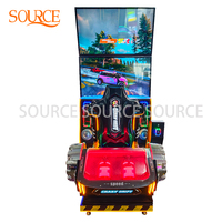 Console de jeu de course à double écran ultra-large de 65 pouces, à monnayeur, simulation dynamique de luxe, en anglais