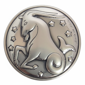 Colgante y amuleto BLAZON ZODIAC CAPRICORN de 30 mm de diámetro - Product Image 2