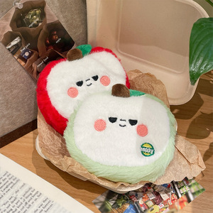 Monedero <span class=keywords><strong>de</strong></span> Manzana Verde Adorable, Bolsa <span class=keywords><strong>de</strong></span> Peluche Unisex para Tarjetas, Auriculares, Lápiz Labial, Artículos Varios, Colgante para Llavero, 11cm - Product Image 4