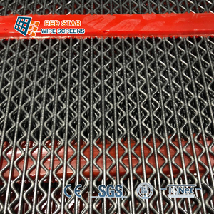 Écrans auto-nettoyants personnalisés à trous de 20 mm, anti-blocage, tissés, haute résistance à la traction, pour soudage, découpe, exploitation minière, tamis vibrant - Product Image 1