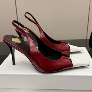 Summer Women's <b>Pointed</b> Toe High Heel Sandals Luxury Fashion Casual Sandals High Quality Genuine Leather Breathable High Heels - Product Image 5