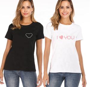 Camiseta de algodón con Logo personalizado para mujer, servicio OEM, novedad de 2021 - Product Image 3