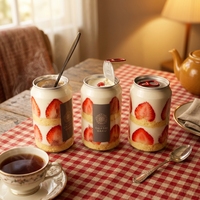 Bouteilles en plastique PET pour boissons énergisantes, café et boba - Bouchon à vis en aluminium - Tailles 150 ml à 500 ml