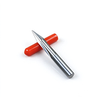 Fraise à graver droite en carbure monobloc, pointeuse, pour CNC, en carbure de tungstène, pour acrylique, bois, PCB, plastique