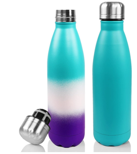 กระบอกน้ำเก็บความเย็นสุญญากาศ ขนาด 500 มล. แบบสองชั้น สแตนเลส ทรงโค้ก - Product Image 1