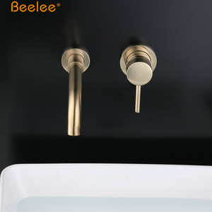 Beelee Treo Tường Lưu Vực Mixer Brushed Vàng Lưu Vực Giấu Vòi Nước - Product Image 2