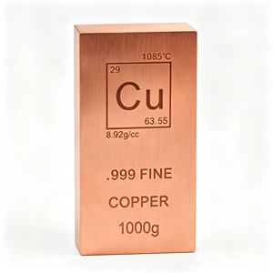 ทองแดงแท่งบริสุทธิ์ 99.9% น้ำหนัก 1000 กรัม สำหรับอุตสาหกรรม - Product Image 1