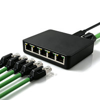 Adaptateur de câble réseau Gigabit RJ45 1 à 5 ports, connecteur 5 ports, accès Internet simultané, RJ45 noir