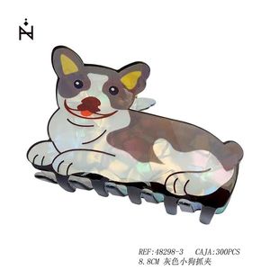 Fermaglio per capelli Zi Gray Puppy da 8,8 cm, design simpatico a forma di animale, per donne e ragazze - Product Image 3