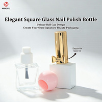 Flacon de gloss à lèvres en verre transparent de 10 ml, emballage de luxe en verre à paroi épaisse avec un applicateur