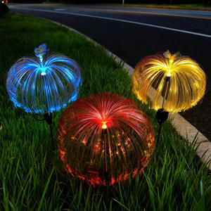 Venta Directa al por Mayor de Faroles Decorativos Coloridos para Exteriores, Lámpara <span class=keywords><strong>Solar</strong></span> LED de Fibra Óptica <span class=keywords><strong>con</strong></span> Forma de Medusa, Resistente al Agua, para Jardín <span class=keywords><strong>y</strong></span> Patio - Product Image 1