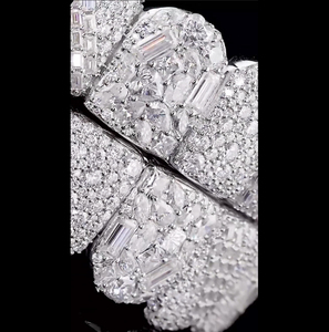Popüler özel 8 üst ve alt 8 <span class=keywords><strong>Grillz</strong></span> buzlu Out VVS Moissanite farklı türleri elmas ayarı S925 gümüş Hip Hop takı - Product Image 5