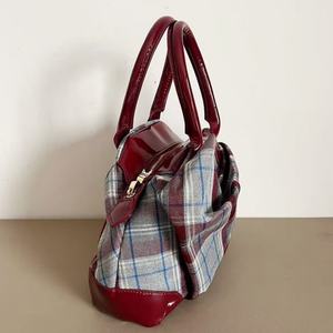 Bolso de Bolos Retro a Cuadros Rojos Vintage 2025, Nuevo Bolso Casual de Hombro Único y <span class=keywords><strong>Bandolera</strong></span> - Product Image 3