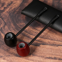 Erliao Petite pipe à fumer en bois de qualité supérieure, fabriquée à la main, design traditionnel, portable et durable