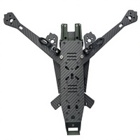 Châssis de drone de course pliable en fibre de carbone de 10 pouces avec trous de fixation et conception d'armes pour drones FPV