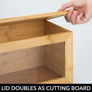 Boîte à pain en bambou de taille moyenne pour la conservation de la fraîcheur - Product Image 4