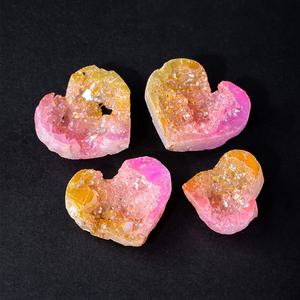 Corazón de Amor en Color Amarillo y Rosa AB, Electrochapado, para Decoración del Hogar, Escritorio, Estantes, Regalo Único, Decoración de Habitaciones - Product Image 3