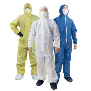 Combinaison de protection jetable non tissée colorée pour <span class=keywords><strong>atelier</strong></span>, sans pieds, avec impression de logo - Product Image 1