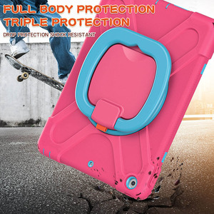 Nuovissimo modello colorato custodia in Silicone per <span class=keywords><strong>Apple</strong></span> <span class=keywords><strong>iPad</strong></span> 10.2 9 ° <span class=keywords><strong>2021</strong></span> con impugnatura rotante resistente antiurto - Product Image 4