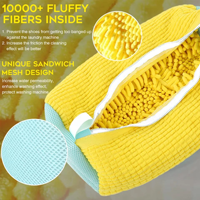 Sac à linge de protection avec sac de machine à laver les chaussures durable intérieur riche en peluches pour tous les types de chaussures