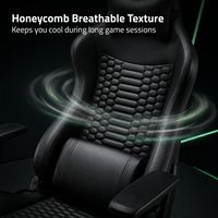 Chaise de bureau exécutive moderne pivotante et inclinable à 180 degrés en cuir PU, optimisée pour l'e-sport et la position assise prolongée