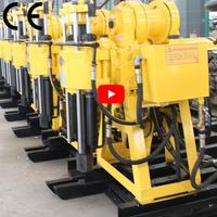 Forage Foreuse Puit Portable 200m avec compresseur d'air Diesel Mesin bor Hidrlik rig eau sur chenilles forage de puits profond
