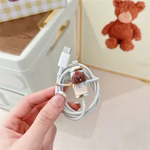 2 Trong 1 Phim Hoạt Hình Ctue Động Vật Trái Cây Silicone Bảo Vệ Dây Dây Bảo Vệ Bìa Sạc Cáp Cuộn Bảo Vệ Bìa Phụ Kiện - Product Image 4