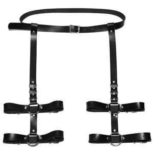 Chaîne de corps en cuir punk sexy, bondage BDSM, ceinture porte-jarretelles en cuir pour <span class=keywords><strong>jeu</strong></span> de bondage fétiche - Product Image 4