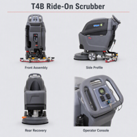 Autolaveuse autoportée, largeur de brosse 510 mm, raclette 830 mm, réservoirs 40L 50L, nettoyeur de sols commercial à batterie