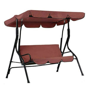 เฟอร์นิเจอร์กลางแจ้งสวนพักผ่อนคน 2 หรือ 3 ที่นั่งระเบียงเก้าอี้แกว่งพร้อมผ้าใบ - Product Image 5